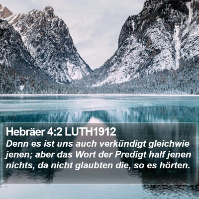 Hebräer 4:2 LUTH1912 Bible Verse Image