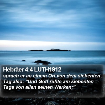 Hebräer 4:4 LUTH1912 Bible Verse Image