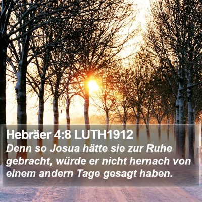 Hebräer 4:8 LUTH1912 Bible Verse Image