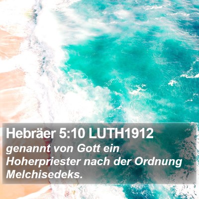 Hebräer 5:10 LUTH1912 Bible Verse Image