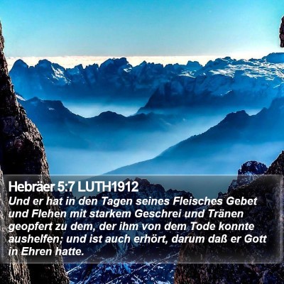 Hebräer 5:7 LUTH1912 Bible Verse Image