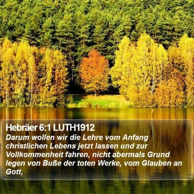 Hebräer 6:1 LUTH1912 Bible Verse Image