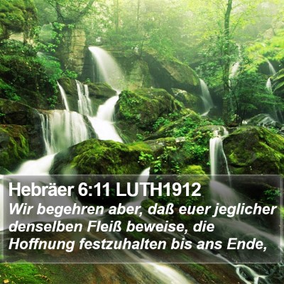 Hebräer 6:11 LUTH1912 Bible Verse Image