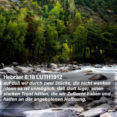 Hebräer 6:18 LUTH1912 Bible Verse Image