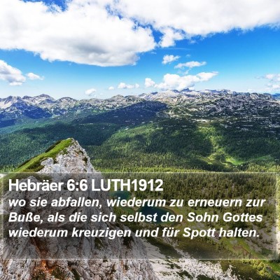 Hebräer 6:6 LUTH1912 Bible Verse Image