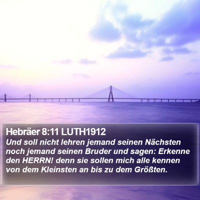 Hebräer 8:11 LUTH1912 Bible Verse Image