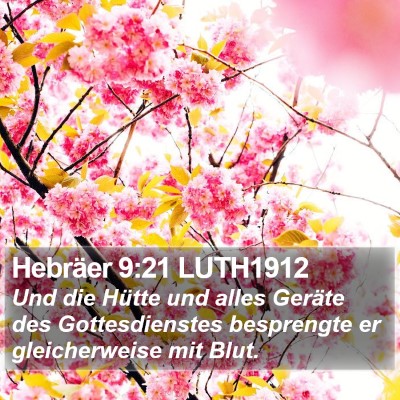 Hebräer 9:21 LUTH1912 Bible Verse Image