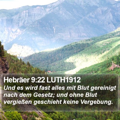 Hebräer 9:22 LUTH1912 Bible Verse Image