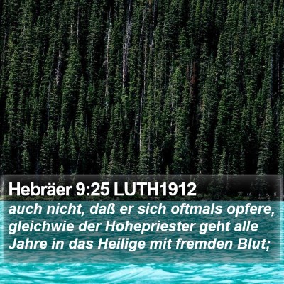 Hebräer 9:25 LUTH1912 Bible Verse Image