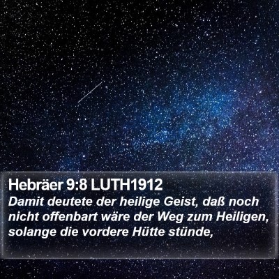 Hebräer 9:8 LUTH1912 Bible Verse Image
