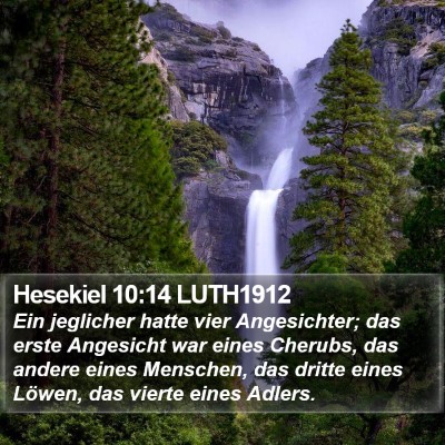 Hesekiel 10:14 LUTH1912 Bible Verse Image