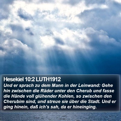 Hesekiel 10:2 LUTH1912 Bible Verse Image