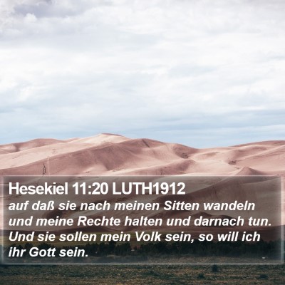Hesekiel 11:20 LUTH1912 Bible Verse Image