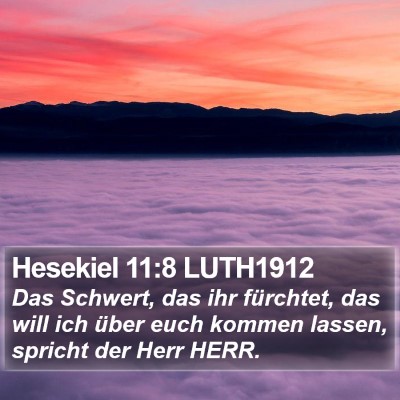Hesekiel 11:8 LUTH1912 Bible Verse Image