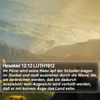 Hesekiel 12:12 LUTH1912 Bible Verse Image