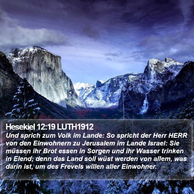 Hesekiel 12:19 LUTH1912 Bible Verse Image