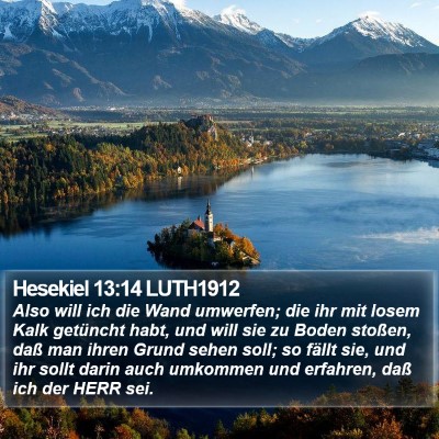 Hesekiel 13:14 LUTH1912 Bible Verse Image