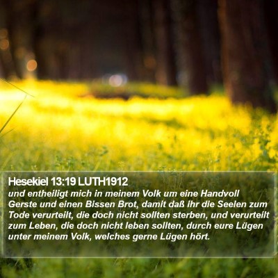 Hesekiel 13:19 LUTH1912 Bible Verse Image