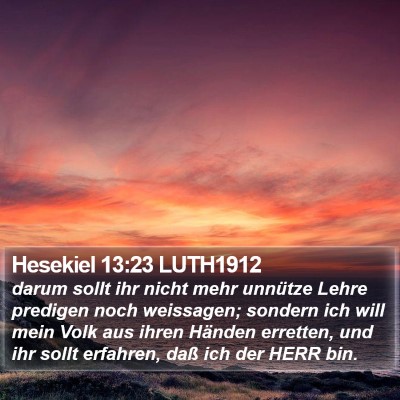 Hesekiel 13:23 LUTH1912 Bible Verse Image