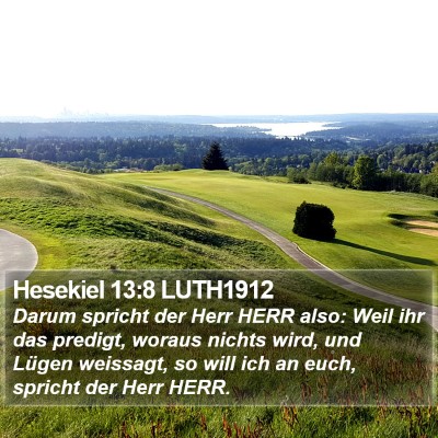 Hesekiel 13:8 LUTH1912 Bible Verse Image
