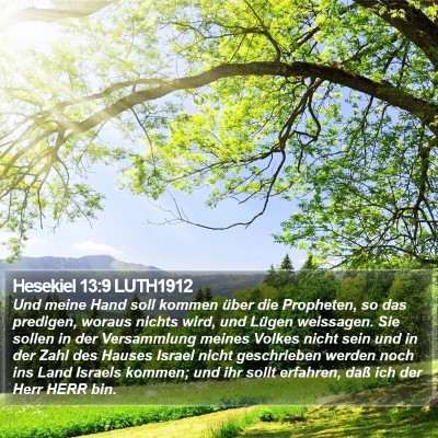 Hesekiel 13:9 LUTH1912 Bible Verse Image