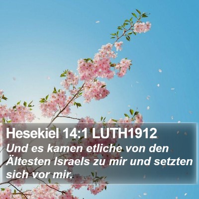 Hesekiel 14:1 LUTH1912 Bible Verse Image