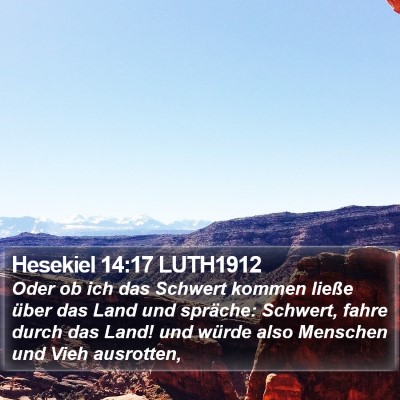 Hesekiel 14:17 LUTH1912 Bible Verse Image