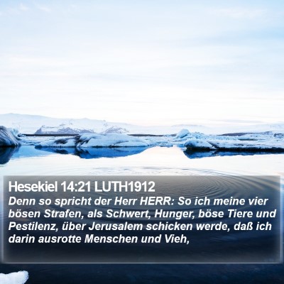 Hesekiel 14:21 LUTH1912 Bible Verse Image