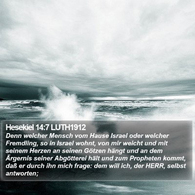 Hesekiel 14:7 LUTH1912 Bible Verse Image