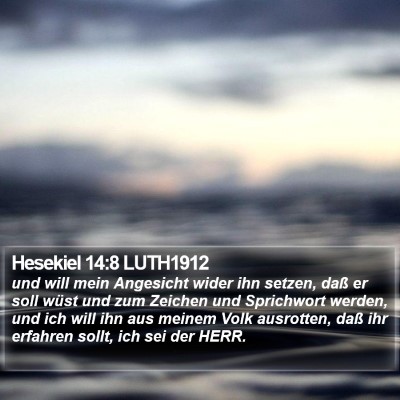 Hesekiel 14:8 LUTH1912 Bible Verse Image
