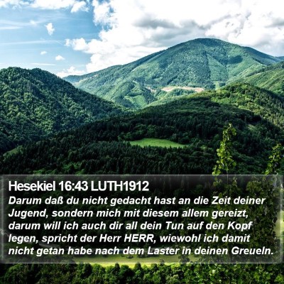 Hesekiel 16:43 LUTH1912 Bible Verse Image