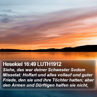 Hesekiel 16:49 LUTH1912 Bible Verse Image