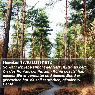 Hesekiel 17:16 LUTH1912 Bible Verse Image
