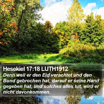 Hesekiel 17:18 LUTH1912 Bible Verse Image
