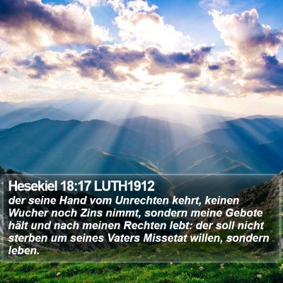 Hesekiel 18:17 LUTH1912 Bible Verse Image