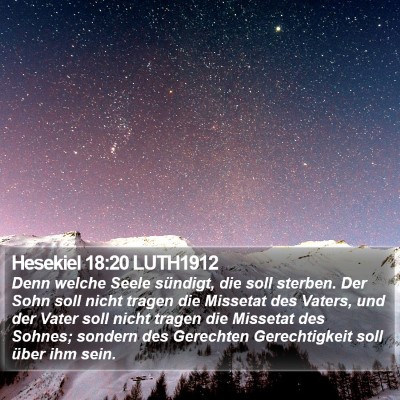 Hesekiel 18:20 LUTH1912 Bible Verse Image