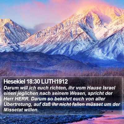 Hesekiel 18:30 LUTH1912 Bible Verse Image