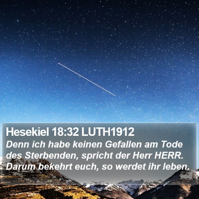Hesekiel 18:32 LUTH1912 Bible Verse Image