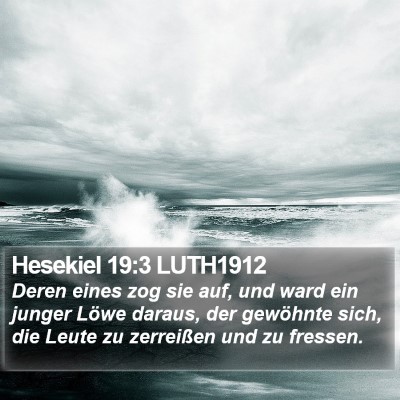 Hesekiel 19:3 LUTH1912 Bible Verse Image