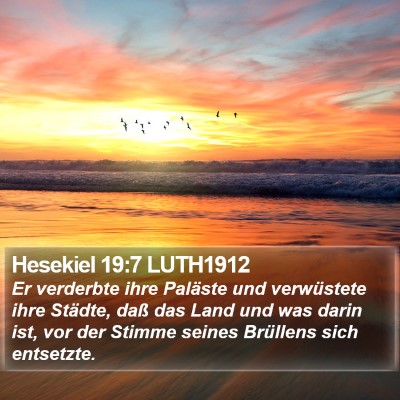 Hesekiel 19:7 LUTH1912 Bible Verse Image