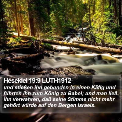 Hesekiel 19:9 LUTH1912 Bible Verse Image