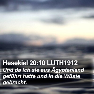 Hesekiel 20:10 LUTH1912 Bible Verse Image