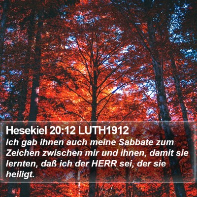 Hesekiel 20:12 LUTH1912 Bible Verse Image
