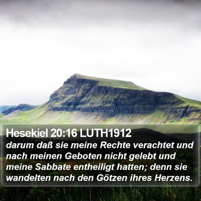 Hesekiel 20:16 LUTH1912 Bible Verse Image