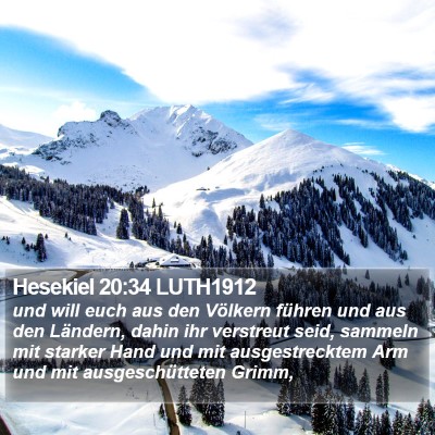 Hesekiel 20:34 LUTH1912 Bible Verse Image