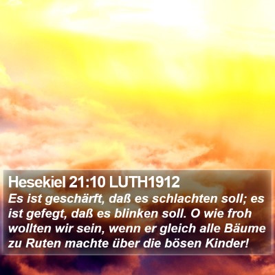 Hesekiel 21:10 LUTH1912 Bible Verse Image
