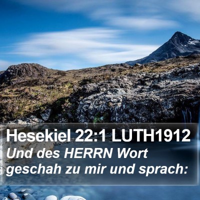 Hesekiel 22:1 LUTH1912 Bible Verse Image