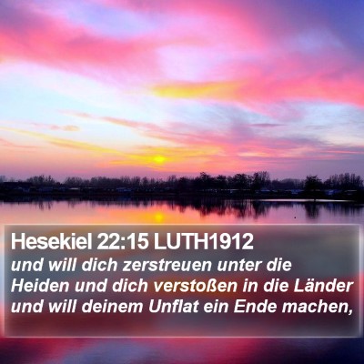 Hesekiel 22:15 LUTH1912 Bible Verse Image