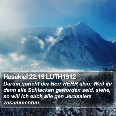Hesekiel 22:19 LUTH1912 Bible Verse Image