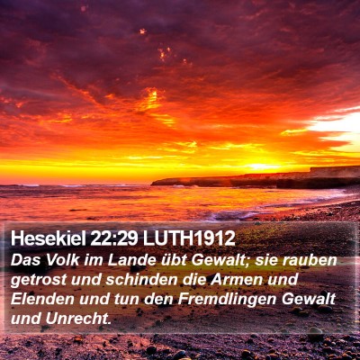 Hesekiel 22:29 LUTH1912 Bible Verse Image